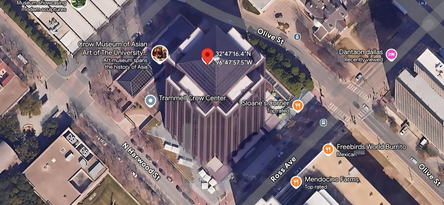 Map of 1770 Olive Street, Dallas, TX 75201